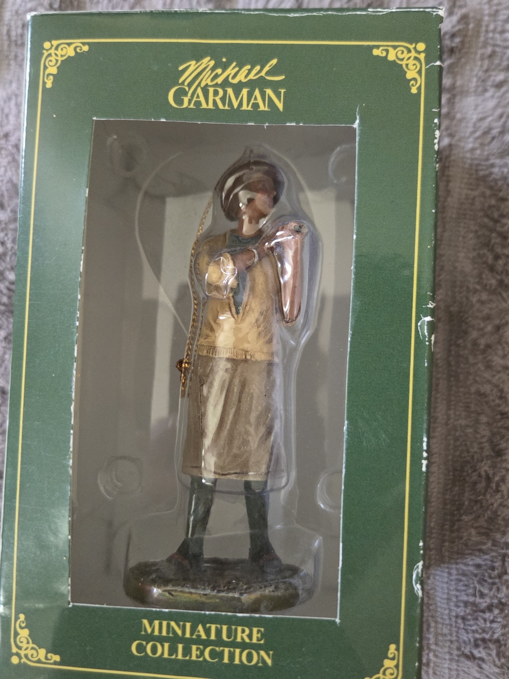 Michael Garman Miniature Golfer Christmas Ornament Holiday Figurine vtg